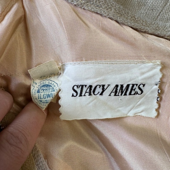 c. 1950s-1960s Embroidered Union-Made Wool Dress by Stacy Ames - Picture 9 of 9